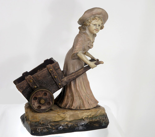 Stile liberty ragazza cachepot - ragazza,