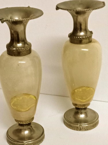 Vintage onyx marble candle - onyx,
