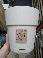 Stefanplast vaso fioriera ethica ø 20 gesso, con riserva d'acqua