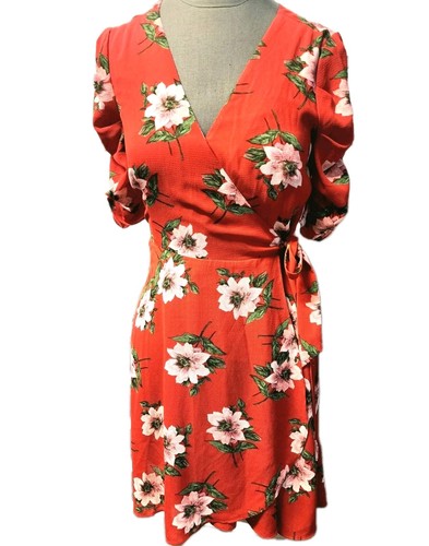 Mini abito rosso - rosso, floreale