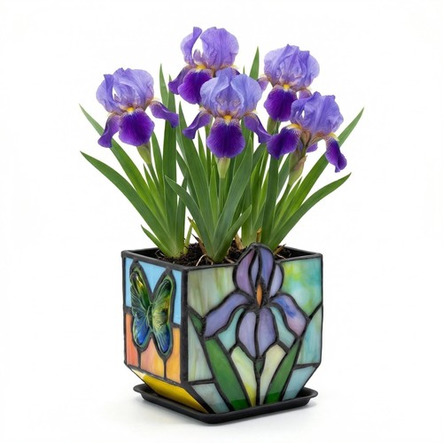Fioriera iris vetro - fioriera,