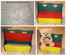 Panca vintage in legno laccato