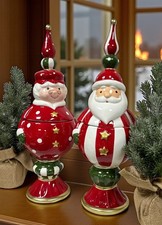 Mr. o Mrs Babbo Natale porta biscotti in ceramica bomboniera con coperchio 47 cm NUOVO