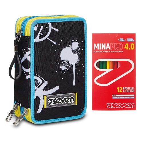 Seven astuccio scomparti - astuccio,