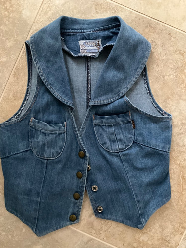 Gilet denim vintage - gilet/gilet,
