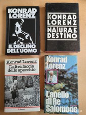4 Konrad Lorenz DECLINO, NATURA, FACCIA DELLO SPECCHIO, RE SALOMONE Cartonati