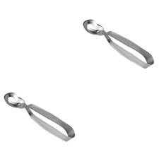  2 Pezzi Pinza Lumaca Acciaio Inox Antiscotta Frutti di Mare Buffet Clip Cucina