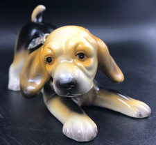 STATUETTA STATUA SCULTURA FIGURINE CANE CAGNOLINO CUCCIOLO BEAGLE HENRIETTE