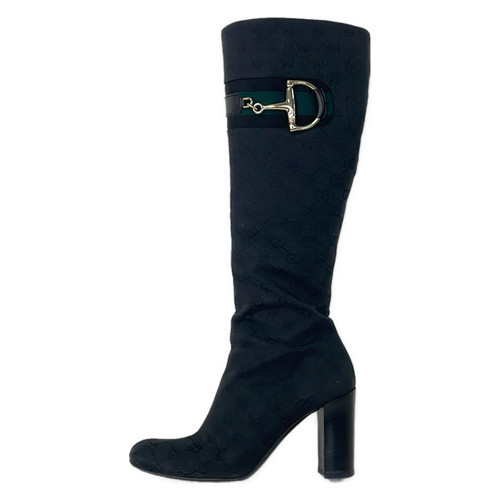 Stivali donna gucci nero verde - gucci,