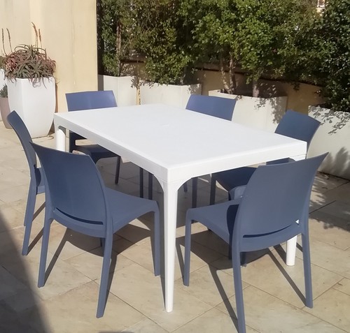Set tavolo resina bianco - set,