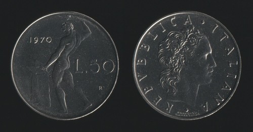 Lire 1970 vulcano italia - lire,