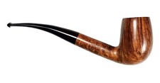 James Upshall Tilshead timbro "P" (noce) 1/2 pipa da fumo piegata Lovat con scatola.