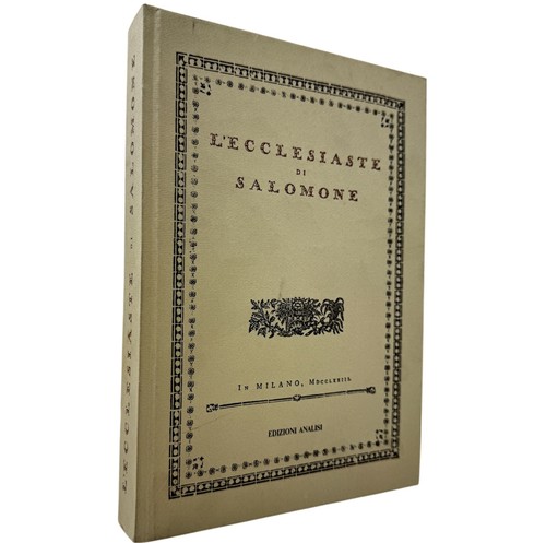 Libro antico ecclesiaste - libro,