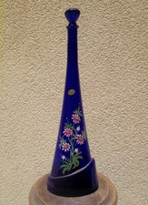 Bottiglia in vetro blu con