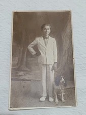 Foto Originale Anni 30 Bambino Con Cane Cagliari 
