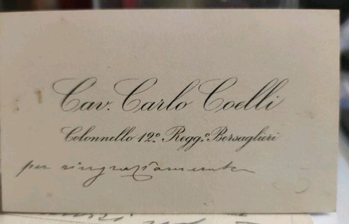 Biglietto visita cav carlo - cav.,