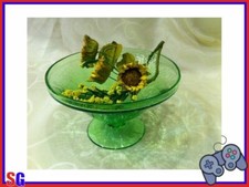 BICCHIERE CIOTOLA VETRO VERDE PORTACARAMELE O FIORI COME DA FOTO USATO SICURO