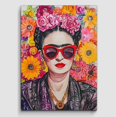 Quadro stile frida kahlo - frida, vetro