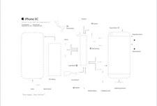 Template per quadro Apple Iphone 5C Teardown smontato