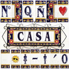 Lettere e numeri in ceramica -
