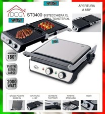 Grill Bistecchiera Elettrica Griglia 2000W Piastre XL Antiaderenti Panini Carne