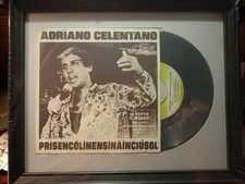 Adriano Celentano - Prisencolinesinainciusol Quadro disco vinile 45 giri 20x30cm