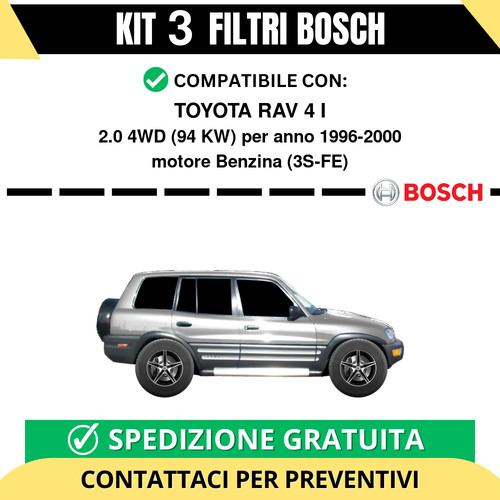 Kit bosch filtri tagliando - filtri,