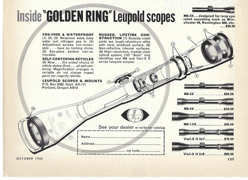 1965 leupold scopes - leupold,