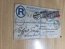 Gran Bretagna 1887 Registerd  Letter X Montreal  Canada  Rara Affrancatura