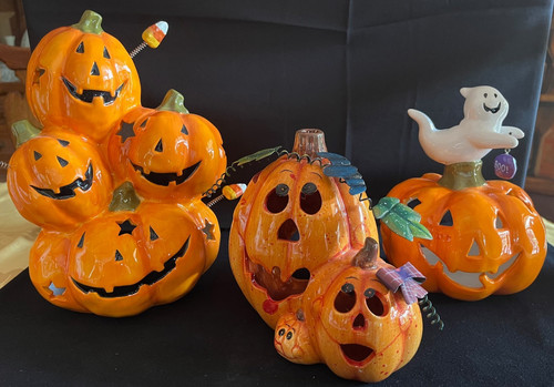 Lotto decorazioni zucca - lotto, 3