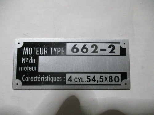 Targa renault 4cv dauphine 750 - 4cv,