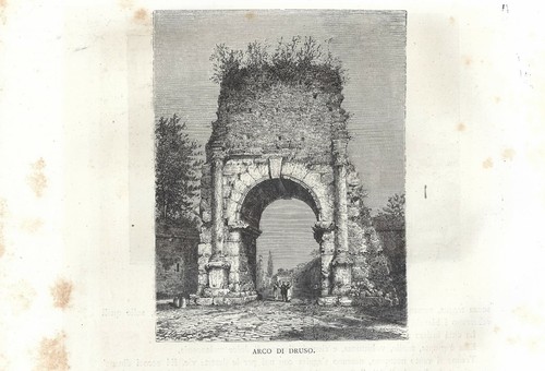 Stampa antica roma - roma, arco