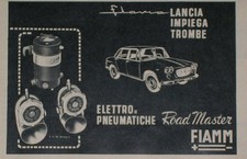 Advert Pubblicità 1961 LANCIA FLAVIA - TROMBE FIAMM ROAD MASTER