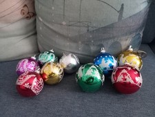 Vintage 9 Palline Natale