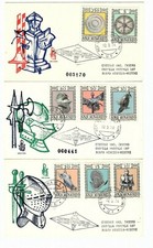 REPUBBLICA SAN MARINO BUSTE FDC VENETIA ARMI E ARMATURE MEDIEVALI 1974 CON TIMBR