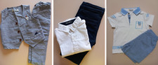 3 completi bimbo 24 mesi: gilet pantalone; camicia pantalone; polo pantaloncino