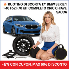 ? Ruotino di Scorta 17" BMW Serie 1 F40 F52 F70 Usato Garantito Kit Cric Sacca