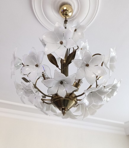 Lampadario vintage vetro di - vetro,