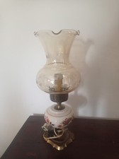 Lampada In Porcellana E Ottone