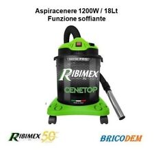 Bidone Aspiracenere Ribitech Cenetop 1200W elettrico pulizia filtro automatica