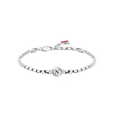 Bracciale Uomo SSC NAPOLI B-NB022UA4 Acciaio Inossidabile 4 Scudetto OFFICIAL