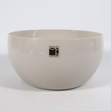 CIOTOLA IN VETRO DI MURANO LATTIMO GRIGIO CARLO MORETTI 18 cm VINTAGE BOWL W375