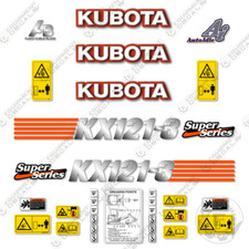 Adatto per Kubota KX121-3 Kit Decalcomanie Mini Escavatore Ricambio Decalcomanie (KX 121-3)