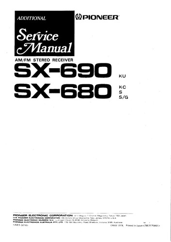 Manuale servizio pioneer - servizio,
