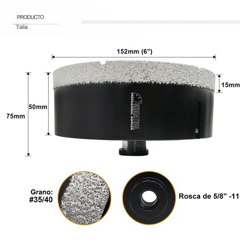 Punte diamantate secco 152 - diamantate,