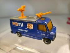 Diecast Metal Matchbox 1989 MERCEDES SPRINTER TV NEWS good light used condition 