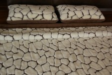 Set lana di lusso set letto cashmere capelli di cammello letto matrimoniale copriletto 2 cuscini 45x75