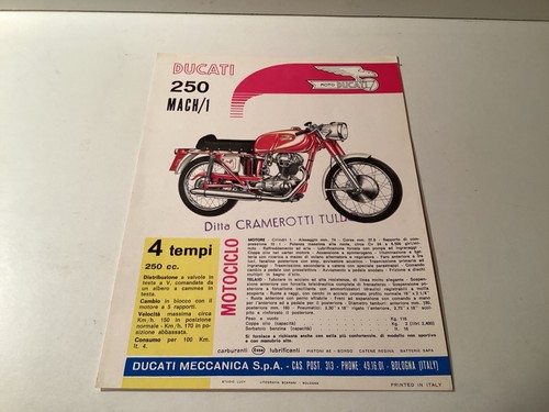 Ducati pagina depliant 250