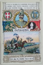 CARTOLINA FLORIO SOM VINO LIQUORE MARSALA CAVALLERIA FRONTE TRINCEA PRIMA WW1 M3