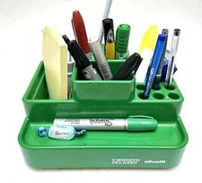 VINTAGE RARO PORTAPENNE ORGANIZZER SCRIVANIA UFFICIO NEOLT PER OLIVETTI  ANNI 70